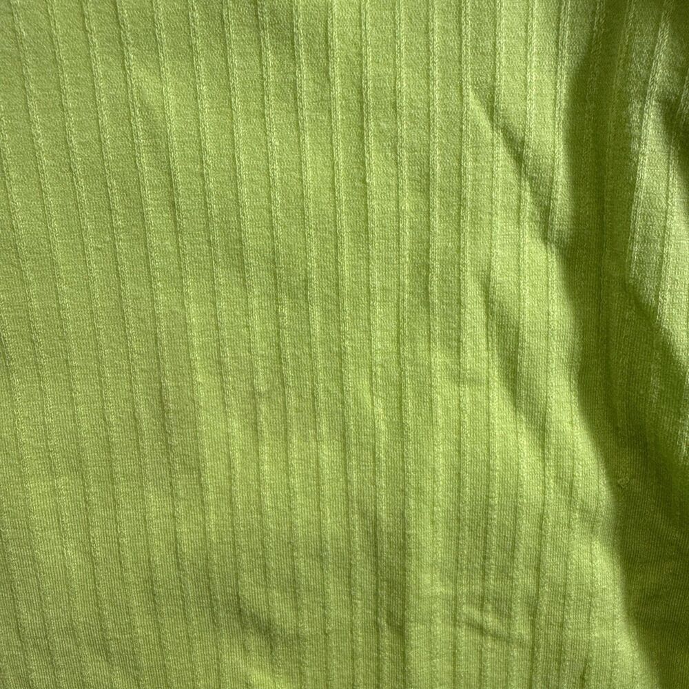 Anthropologie NWT Whitley Mock Neck Top XS Lime Green Modal Stretch $48 Retail - Picture 9 of 10